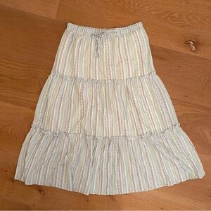 Celebrity Pink Multicolor Striped A-Line Skirt